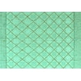 thumbnail image 1 of Ahgly Company Machine Washable Indoor Rectangle Abstract Turquoise Blue Modern Area Rugs, 2' x 5', 1 of 4