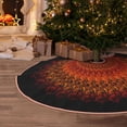 thumbnail image 5 of Xecao Mandala Pattern Christmas Tree Skirt Round Xmas Tree Mat Base Cover for Holiday Home Decorations-36", 5 of 6