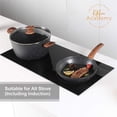 thumbnail image 3 of Kitchen Academy - Juego de utensilios de cocina de inducción - Juego de sartenes y ollas antiadherentes de granito negro, 3 of 5