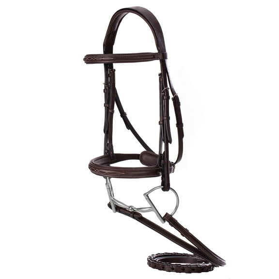 Equinavia Valkyrie Fancy Stitched Padded Pony Bridle with Hunter Style