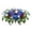 Dark Blue, variant on Artificial Cemetery Flowers Artificial Cemetery Flower Saddle with Vase – Deep Blue Memorial Rose Arrangement for Tomb DecorationHeadstone Flowers