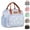 Blue Daisy, variant on Lunch Bag For Woman Man Adults With Front Pocket Insulated Tote Side Pockets Box Container Work Picnic Or Travel (blue Daisy)