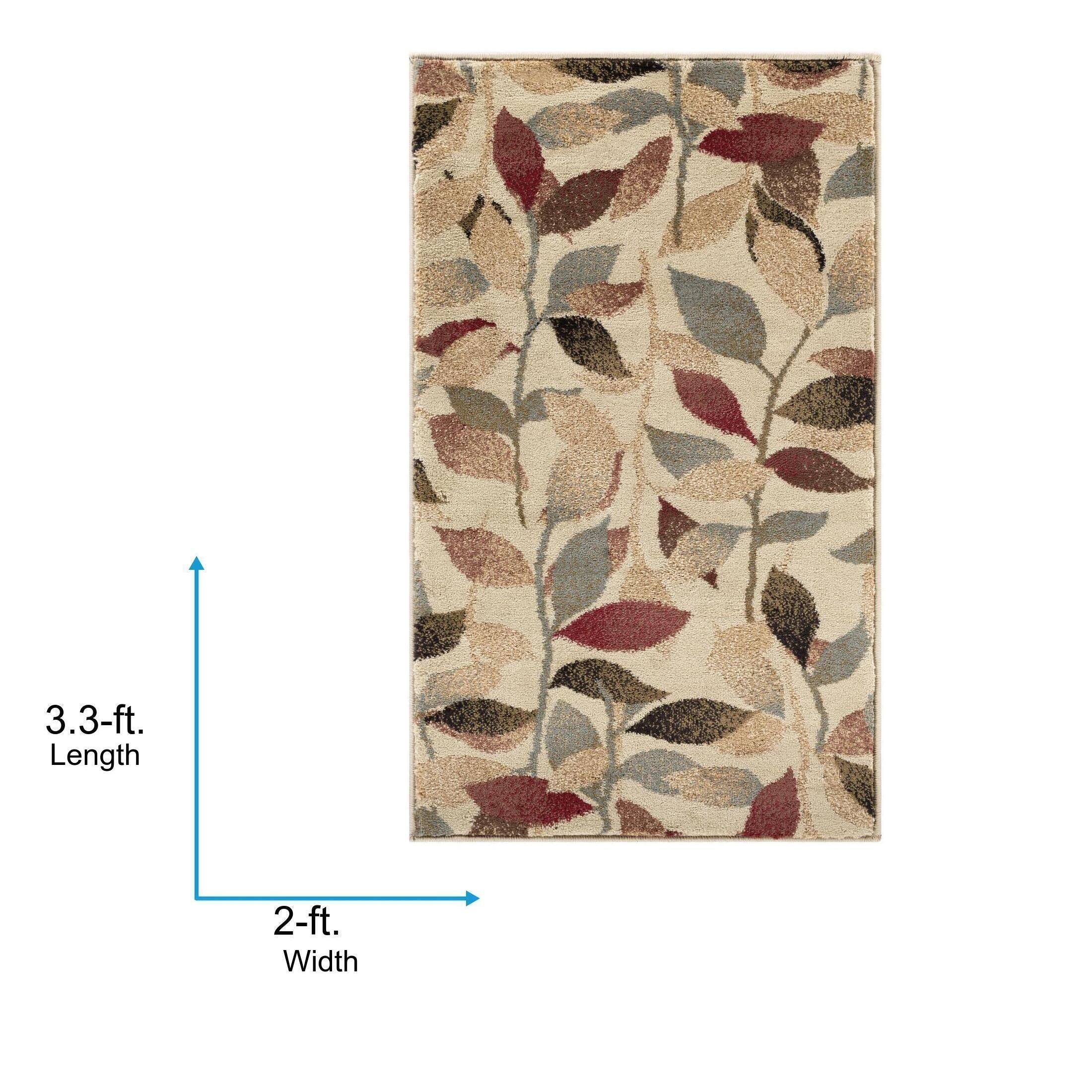 Livabliss Area Rugs for Living Room, 2x3 Riley Modern Red Rug, Bedroom Dining Room Home Decor Stain Resistant Carpet (2' x 3'3")