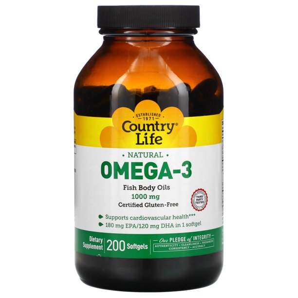 Country Life Country Life Omega3, 200 ea