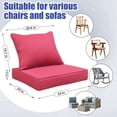 thumbnail image 6 of FKS LIFE Outdoor Patio Chair Cushions Set 24 L X 24 W X 4 H Waterproof Fade Resistant Deep Seat with Back Cushions Outdoor Seat Cushion Set for Chairs and Sofas(2 Set), 6 of 8