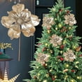 thumbnail image 4 of Zawou Champagne Gold Artificial Poinsettia Flower Arrangement, High-End Christmas Decoration for Centerpieces, Wreaths, and Holiday Tables, 4 of 6