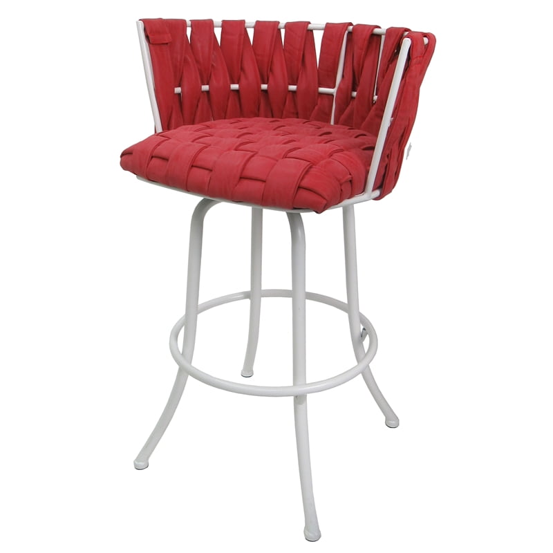 Metalona 30" Metal Bar Stool Red White