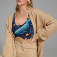 thumbnail image 4 of Fotbe Whimsical Underwater Fantasy Pattern Womens' Sports Bra Longline Wirefree Padded with Medium Support Sports Moisture-Wicking Workou Vest,Tank Top-, 4 of 7