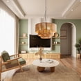 thumbnail image 3 of Arturesthome 3-Tier Hemp Rope Round Handmade Weave Lantern Woven Pendant Light, 3 of 6