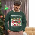 thumbnail image 5 of Funny Flamingo Christmas Sweatshirt – Holiday Crewneck Pullover for Men and Women, 5 of 5