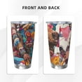 thumbnail image 3 of Fotbe Fantasy Colorful Beast Pattern 20 oz Tumbler Stainless Steel Vacuum Insulated Coffee Ice Cup Double Wall Travel Flask Leak-proof Coffee Cup-Straw Three-piece Set, 3 of 8