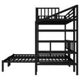 thumbnail image 6 of Bellemave Triple Bunk Bed with Stairs, Metal Twin over Twin & Twin Bunk Beds for 3, Heavy-Duty Bunk Bed with Shelves, Space Saving, Black, 6 of 9