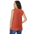 thumbnail image 2 of Woman Within Plus Size Perfect Sleeveless Shirred V-Neck Tunic, 2 of 3
