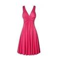 thumbnail image 1 of Ketyyh-chn99 Robes Maxi pour Femmes 2024 Robe Mini Robe de Fête Robes d'Été Mode Femmes Uni Décontracté Sans Manches Vacances Robe à Boutons Rose,3TG, 1 of 4