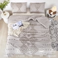 thumbnail image 3 of RYNGHIPY King Size Comforter Set 3Pcs Boho Tufted Jacquard Bedding Comforter Set Bohemian Farmhouse Style Textured Bed Set for Women Men (King, Light Grey), 3 of 8