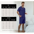 thumbnail image 3 of GIRUNS Mens Pajamas Sets Summer Sleepwear Modal Soft Loungewear Short Sleeve and Shorts 2 PCS PJ Sets Navy Blue 2XL, 3 of 8