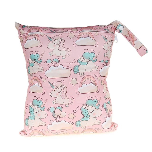 Bolsa de pañales con botón a presión y doble cremallera, bolsa impermeable, bolsa de pañales con botón a presión, bolsa impermeable