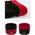 thumbnail image 5 of Yigetop Fleece Neck Warmer Unisex Solid Color Neck Warmer Fleece Knitted Scarves Double-Sided Wear Scarf Neck Gaiters for Men Red One Size, 5 of 5