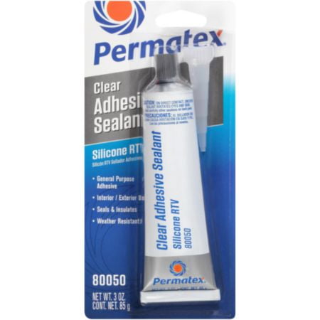 Permatex Clear RTV Silicone Adhesive Sealant (3 oz.)