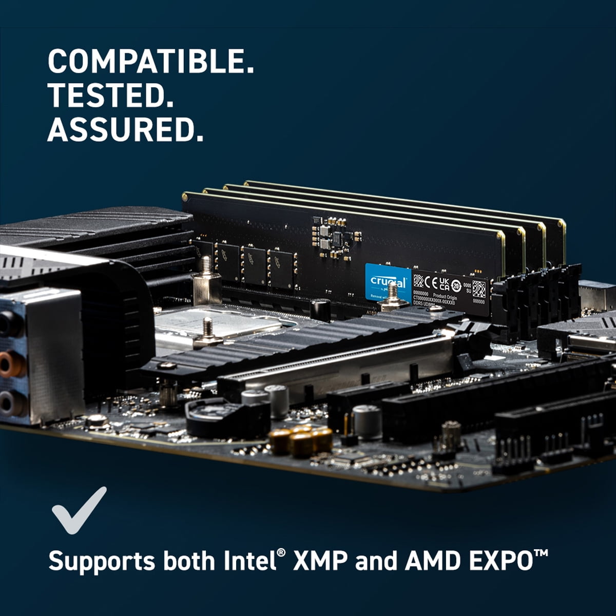 Crucial DDR5-5600 CT16G56C46U5 16GB×2 Crucial 16GB DDR5 5600 (PC5 44800) Desktop Memory Model