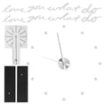 thumbnail image 1 of Innovador reloj de pared DIY elegante espejo superficie pegatina reloj moderno decoración del hogar Plata, 1 of 8