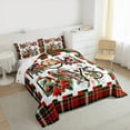 thumbnail image 3 of Manfei Red Cardinals Berry Bedding Comforter Set,Pine Cone Twin Comforter Sets,Merry Xmas Bedding Set For Child,Ultra Soft Home Decor Reversible,2pcs, 3 of 8