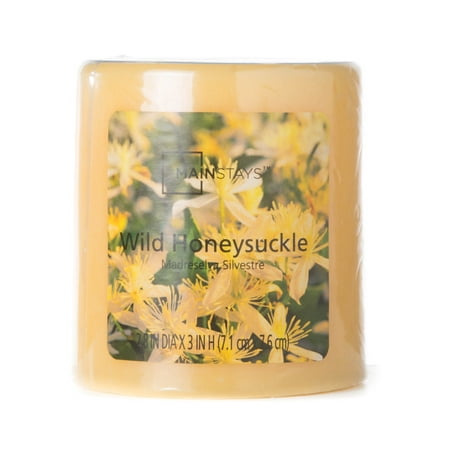 Mainstays Scented Pillar Candle – Honeysuckle, 3 inch –
