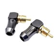 thumbnail image 4 of 6 piezas conector RCA enchufe de audio macho 90 grados ángulo recto Elb, 4 of 6
