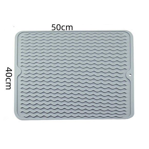 Alfombrilla de drenaje de silicona con aislamiento térmico para cocina, cuenco de escritorio, plato, filtro de agua