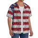 thumbnail image 2 of Fotbe America Flag Glitter Camisa Estampada de Manga Corta para Hombre, Casual de Verano, Estilo Playero, Sin Arrugas-Large, 2 of 5
