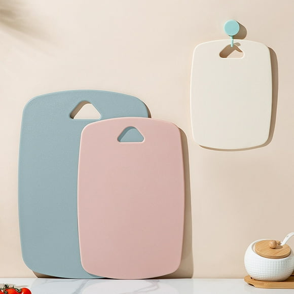 Dvkptbk Reversible Kitchen Cutting Board Set of 3 Non-Slip Rubber Border Dishwasher Safe Strong Food Plastic Chopping Boards Chopper Tray Cooking Gadget Cutting Board Home Essentials