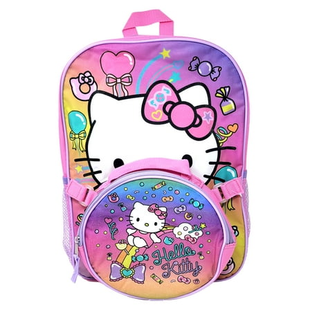 Fast Forward Hello Kitty 16 Inches Large Backpack with Lunch Bag