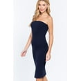 thumbnail image 2 of J. METHOD Women's Midi Dress Strapless Tube Top Stretch Basic Casual Knee Length One Piece, 2 of 4