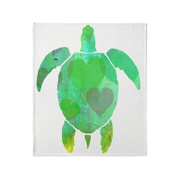 CafePress - GREEN SEA TURTLE Throw Blanket - Soft Fleece Throw Blanket, 50"x60" for All Ages