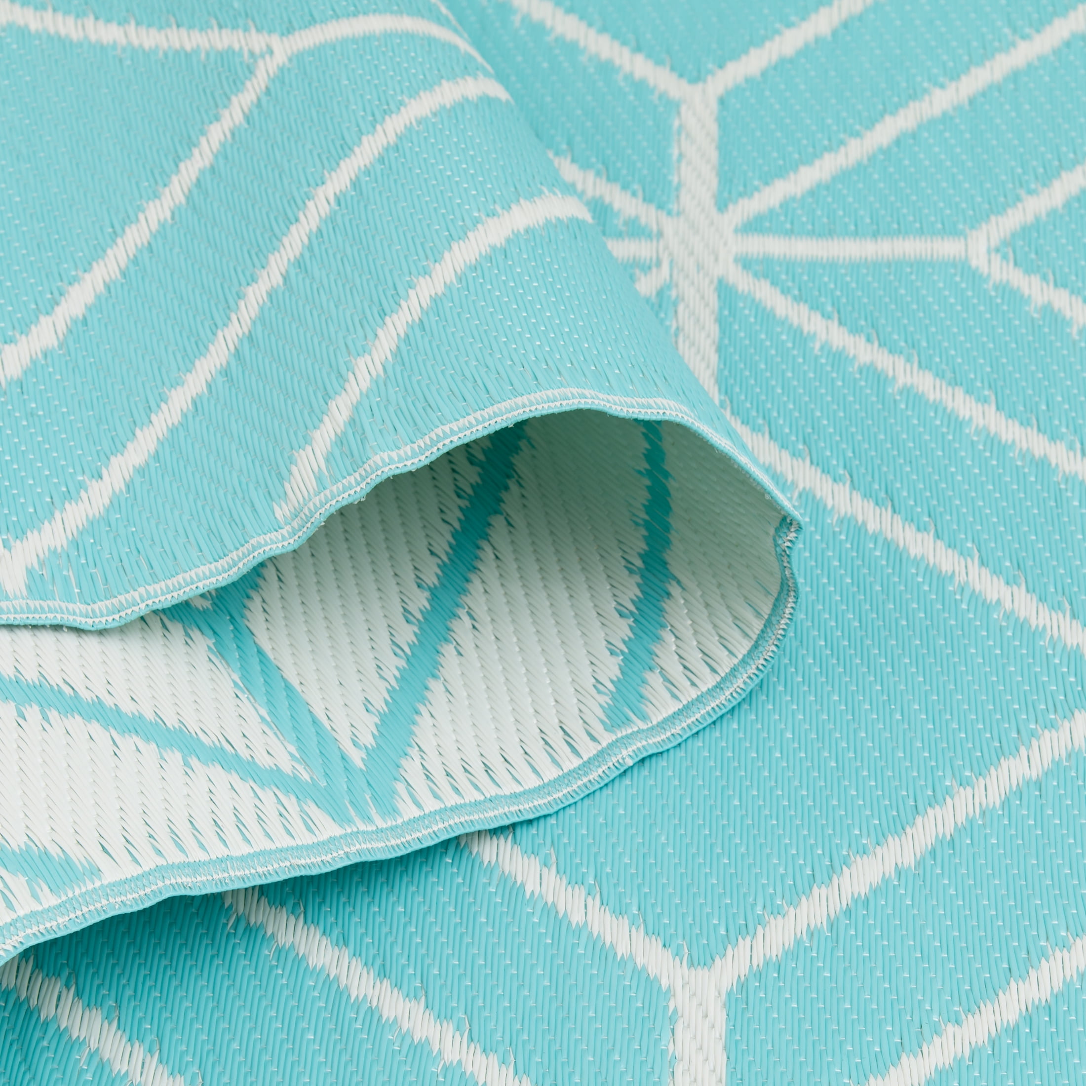 Mainstays 5'x7' Aqua Geo Plastic Outdoor Rug