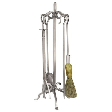Uniflame 5 Piece Stainless Steel Fireplace Tool Set Walmart Com