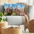 thumbnail image 5 of Ambesonne Travel Throw Pillow Cover 2 Pack, Scenic Old Warsaw, 24", Multicolor, 5 of 5