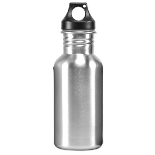 Grey Stainless Steel Syllabary Water Bottle