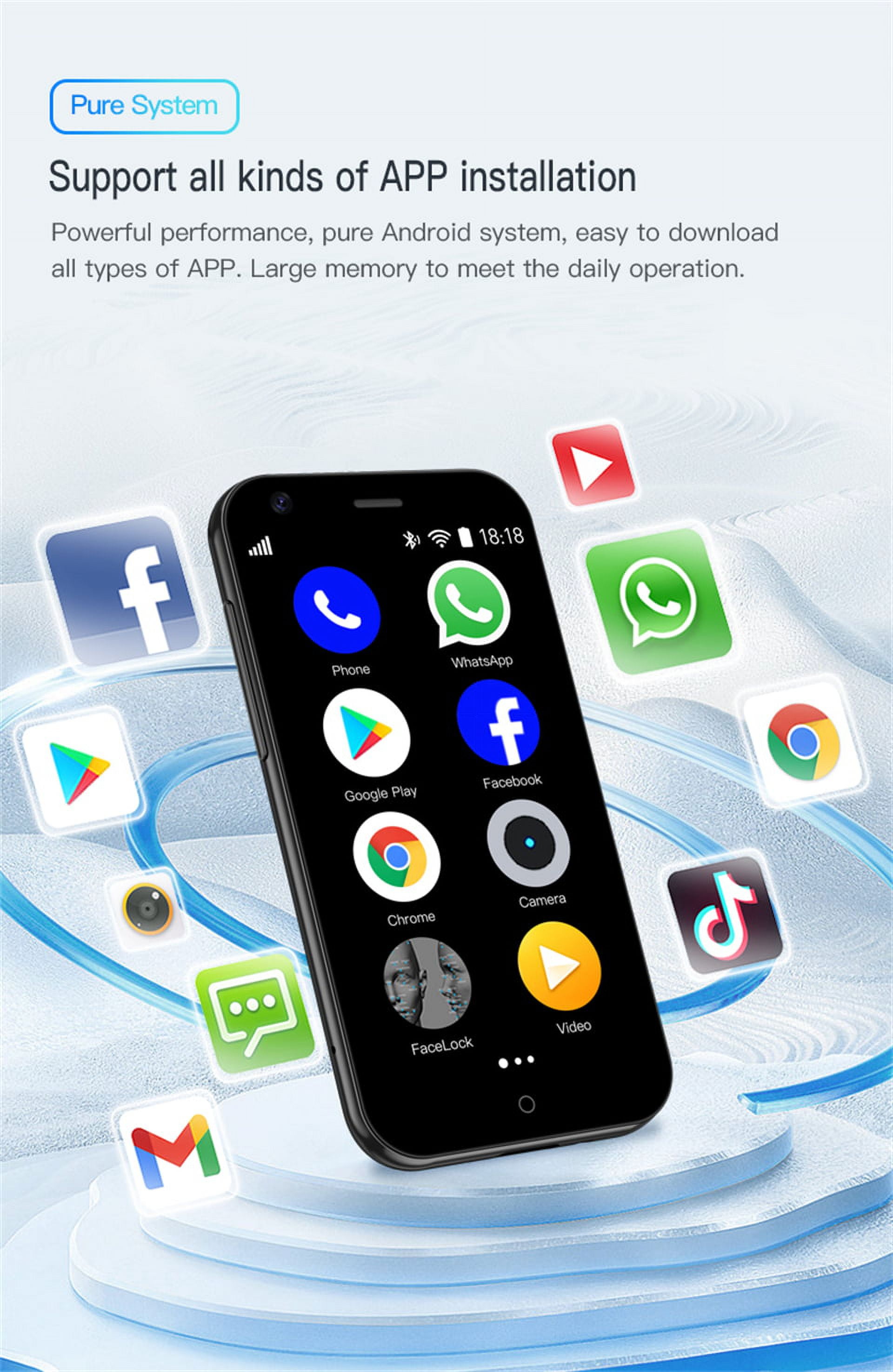 SOYES D18 2.5 Inches Display Mini Android Smartphone 2MP Rear Camera Dual SIM 3G Network Small Mobile Phone