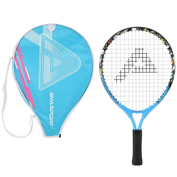 Raqueta de tenis para niños AMA SPORT 17 pulgadas con bolsa azul