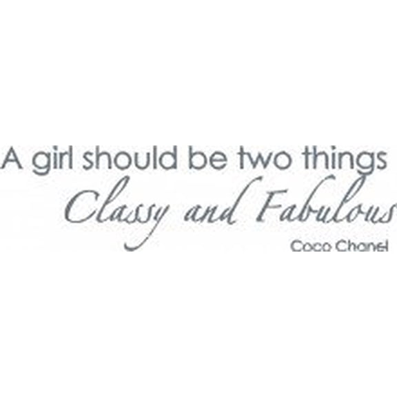 Do It Yourself Wall Decal Sticker Living Room Art A Girl Should Be Two Things..