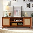 TV Stand for 75+ Inch TV Mid Century Modern Entertainment Center with