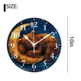 thumbnail image 2 of 10 Inch Wall Clock Battery Operated Silent Clock Decorative for Office, Kitchen, Outdoor, Living Room，Sleeping Bear on Moon Hanging Star Planet Creative, 2 of 4