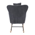 thumbnail image 4 of Cozy Teddy Upholstered Nursery Rocking Chair in Soft Fabric Ergonomic Design with Easy Assembly for Comfort, 4 of 9
