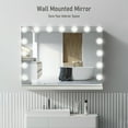 thumbnail image 7 of Naipo Hollywood Vanity Mirror with Lights 23" x 18" Large Led Makeup Mirror  with 15 Bulbs LED 3 Color Modes & USB Charging Port Aluminum Metal Frame, White, 7 of 7