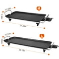 thumbnail image 3 of Imountek 21in Electric Griddle, 1500W Hot Plate Cooking BBQ Grill, Non-Stick Table Top Grill, 3 of 12