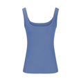 thumbnail image 6 of Rigardu tank top for women Plus Size Going Out Tops for Women Ribbed Tank Tops Sleeveless Slim Shirts Solid Color Undershirt womens tank tops Blue + 3XL, 6 of 6