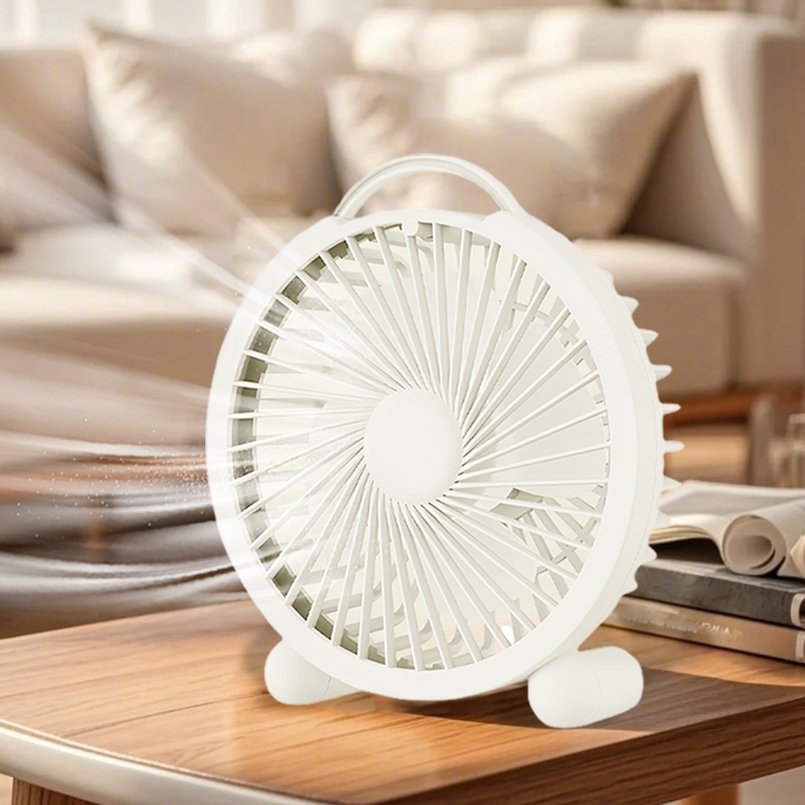 USB Desktop Fan, Compact Lightweight Portable Cooling Fan for Home Office Travel, Quiet Personal Table Air Circulator