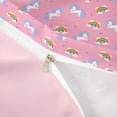 thumbnail image 4 of Erosebridal Cartoon Animal Unicorn Twin Bedding For Kids,Kawaii Rainbow Pattern Girls Duvet Cover Set,Reversible Pink 2pcs,No Comforter, 4 of 6