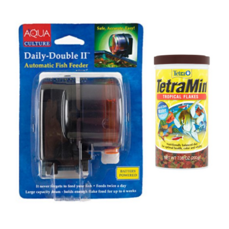 - Aqua Culture Daily Double II Automatic Fish Feeder & Food Kit